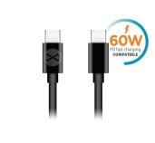 Datový kabel Forever USB-C/USB-C 1m 3A černý foto