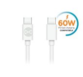 Datový kabel Forever USB-C/USB-C 1m 3A bílý foto