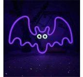 Dekorativní LED neon Netopýr fialový foto