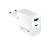 Nabíječka do sítě Forever TC-06-20AC PD QC 1x USB-C 1x USB 20W bílá foto