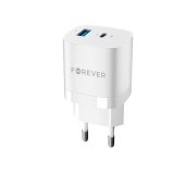 Rychlonabíječka do sítě Forever TC-05 PD+USB GaN 33W bílá foto