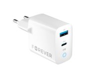 Rychlonabíječka do sítě Forever GaN TC-06-45AC GaN PD QC 1x USB-C 1x USB 45W bílá foto
