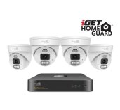 iGET HGNVK84804 - kamerový PoE set, 2K rozlišení, 8CH NVR + 4x kamera se zvukem, IR + LED, CZ app foto
