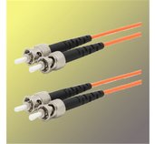 Optický patchkabel duplex ST-ST, 50/125 um MM, 2 m foto