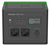 Schneider OffGrid Portable Power Station 500, 517Wh Lithium-ion, 2 Schuko, Sinewave foto