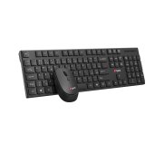 Klávesnice C-TECH WLKMC-03, bezdrátový combo set s myší, černý, USB, CZ/SK foto