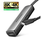 AXAGON RVC-HI8KPD, USB-C -> HDMI 2.1 redukce / adaptér, 8K/60Hz, 4K/144Hz, HDR10+, PD100W foto