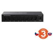 Tenda TEG2208D Websmart L2 cloud managed switch, 8x 10/100/1000 Mbps, Kov, Fanless - bez ventilátorů foto