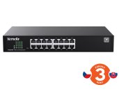 Tenda TEG2216D Websmart L2 cloud managed switch, 16x 10/100/1000 Mbps, Kov, Fanless-bez ventilátorů foto