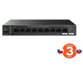 Tenda TEG1110PF-8-120W PoE AT switch 8xPoE 802.3af/at + Uplink RJ45 + SFP port, 110W, PoE+, fanless foto
