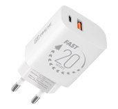 OBAL:ME Cestovní Nabíječka USB-A + USB-C 20W White foto