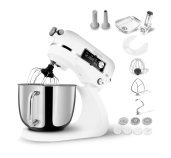 Salente DigiChef+, kuchyňský robot, mísa 6 litrů, celokovový, masomlýnek, digitální displej, bílý foto