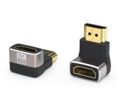 PremiumCord 8K Adaptér spojka HDMI A - HDMI A, F/M, zahnutá do pravého úhlu 90° foto