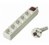 Prodlužovací přívod 230V, 5m, 5 zásuvek + vypínač foto