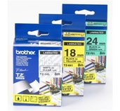 TZE-641,  žlutá/černá, 18mm foto