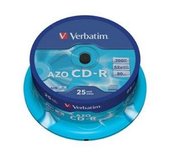 VERBATIM CD-R(25-Pack)Cake/Crystal/52x/700MB foto