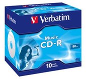 VERBATIM CD-R(10-pack)AudioLiveit!/Color/Jewel/80m foto
