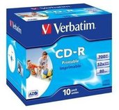 VERBATIM CD-R(10-Pack)Jewel/Printable/52x/700MB foto