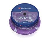 VERBATIM DVD+R(25-Pack)Spindl/MattSlvr/16x/4.7GB foto