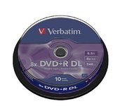 VERBATIM DVD+R(10-Pack)Spindl/MattSlvr/8x/8.5GB foto
