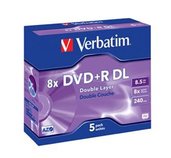 VERBATIM DVD+R(5-pack)DoubleLayer/Jewel/8x/8,5GB foto