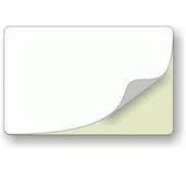 Bílé samolepící plastové karty foto