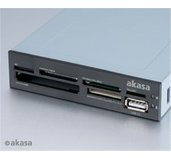 AKASA int. USB 2.0 interní čtečka karet + USB 2.0 foto
