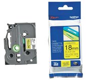 TZE-S641, žlutá / černá, 18mm foto