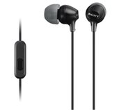 SONY sluchátka MDR-EX15AP, handsfree, černé foto