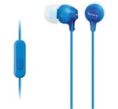 SONY sluchátka MDR-EX15AP, handsfree, modré foto