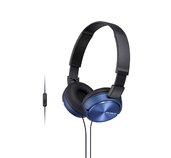 SONY sluchátka MDR-ZX310AP, handsfree, modré foto