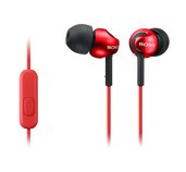 SONY sluchátka MDR-EX110AP, handsfree, červené foto