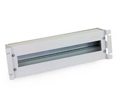 19’ jističová lišta 3U s krytem, DIN, černá foto