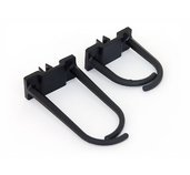 Plastový háček velký čtvercový otvor 9x9 černý foto