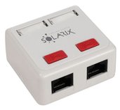 Zásuvka Solarix CAT5E UTP 2 x RJ45 na omítku bílá foto