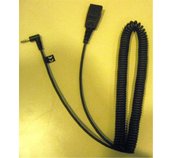 QD Cord to 2,5mm pin plug, coiled 0,5-2m foto