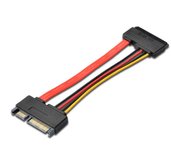 Prodlužovací SATA 22pin, data + napájení, 15cm foto