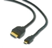 Kabel HDMI-HDMI micro 1,8m, 1.3, M/M stíněný,zl.,č foto