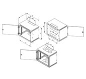 Nástěnný rozvaděč jednodílný 9U (š)600x(h)595 foto