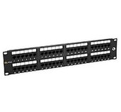 19” Patch panel Solarix 48 x RJ45 CAT5E UTP černý foto