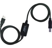PremiumCord USB 2.0 repeater a propojovací kabel A/M-B/M 10m foto
