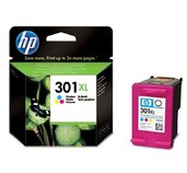 HP 301XL tříbarevná inkoustová kazeta, CH564EE foto