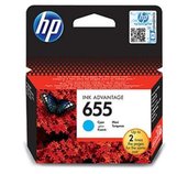 HP 655 azurová inkoustová kazeta, CZ110AE foto