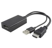 PremiumCord  adaptér HDMI to  DisplayPort  Male/Female s napájením z USB foto