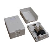 UTP 1xRJ45 zásuvka CAT6 na omítku (protiprachová) foto