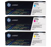 HP 312A trojbalení - azurová, purpurová, žlutá foto