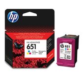 HP 651 3barevná ink kazeta, C2P11AE foto