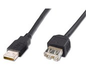 PremiumCord USB 2.0 kabel prodlužovací, A-A, 1m, černý foto