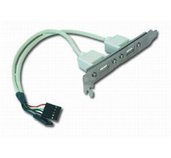 Záslepka s 2x USB 2.0 porty - zadní do case foto