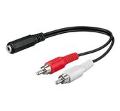 PremiumCord Kabel Jack 3.5mm-2xCINCH F/M 20cm foto
